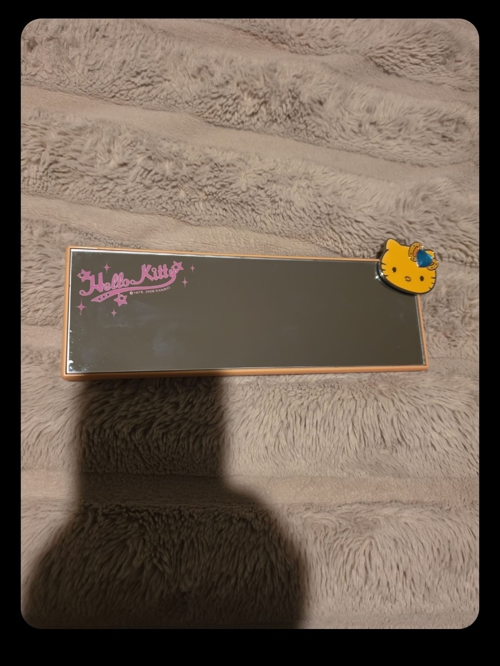 Hello Kitty pink logo rectangular rearview mirror  for cars